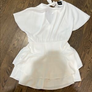 Chic White Layered Dress